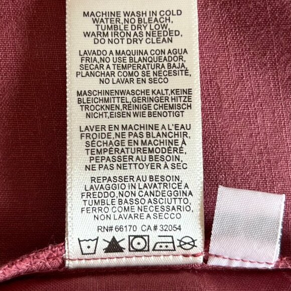 NWT Anthropologie Cloth & Stone Wine TENCEL Lyocell Blouse L Boho Fall Top - Picture 11 of 11